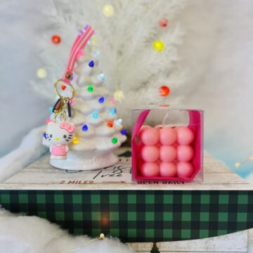 Aromatherapy Pink Bubble Candle Holiday Set