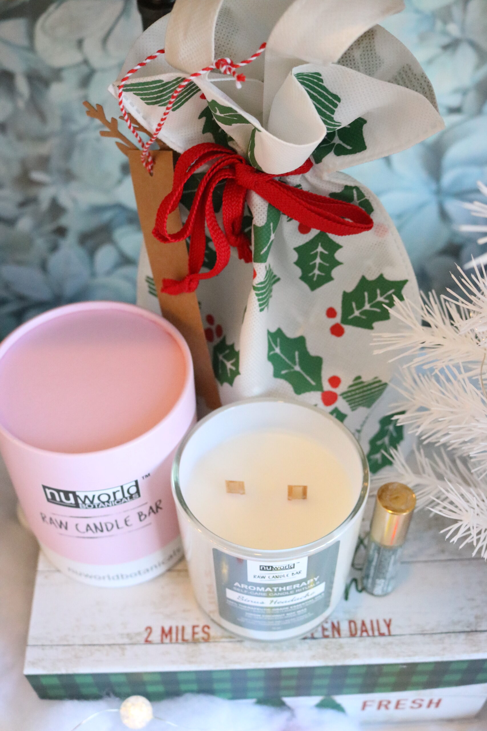 Fresh Aromatherapy Holiday Candle Set SINUS HEADACHE Nuworld Botanicals
