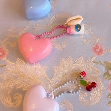A La Carte: Heart Keychain Lip Balm w/Mirror + Charms