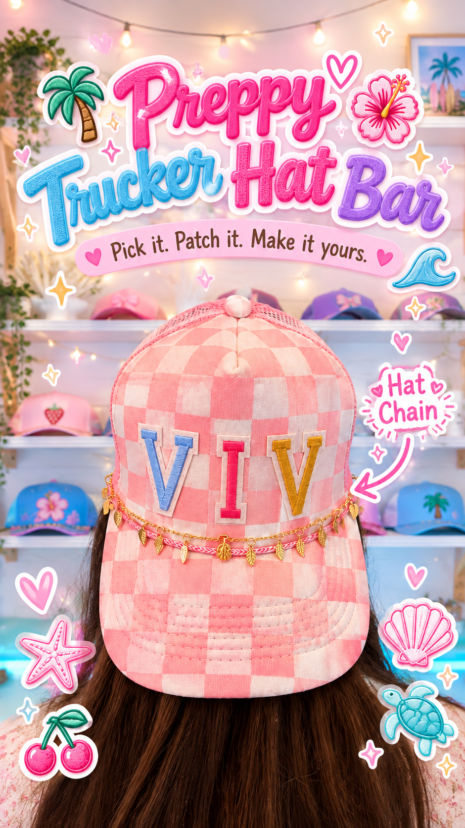 9 16 Preppy Trucker Hat Bar What Chain