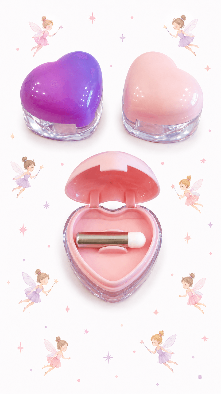 9 16 Fairy Dust In Pink Heart
