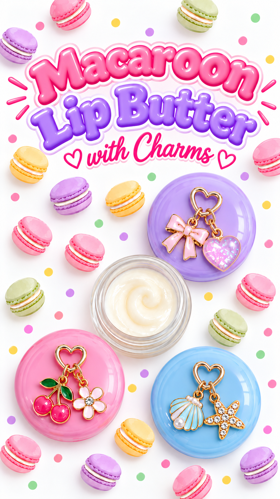 9 16 Macaroon Lip Butter With Charms