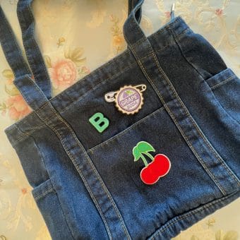 A La Carte: Denim Custom Patch Vintage Tote