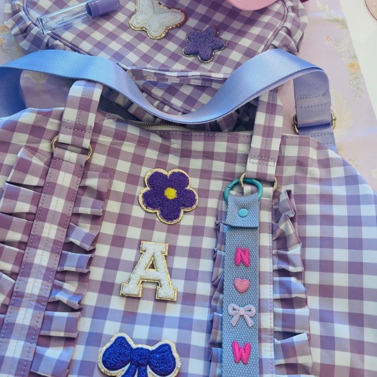 Sq Purple Ruffle Set