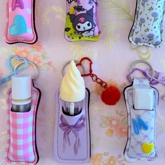 A La Carte: Lip Gloss Keychain w/Charms + Patches
