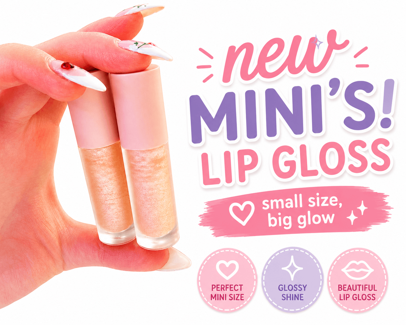 5 4 Lip Gloss Mini's