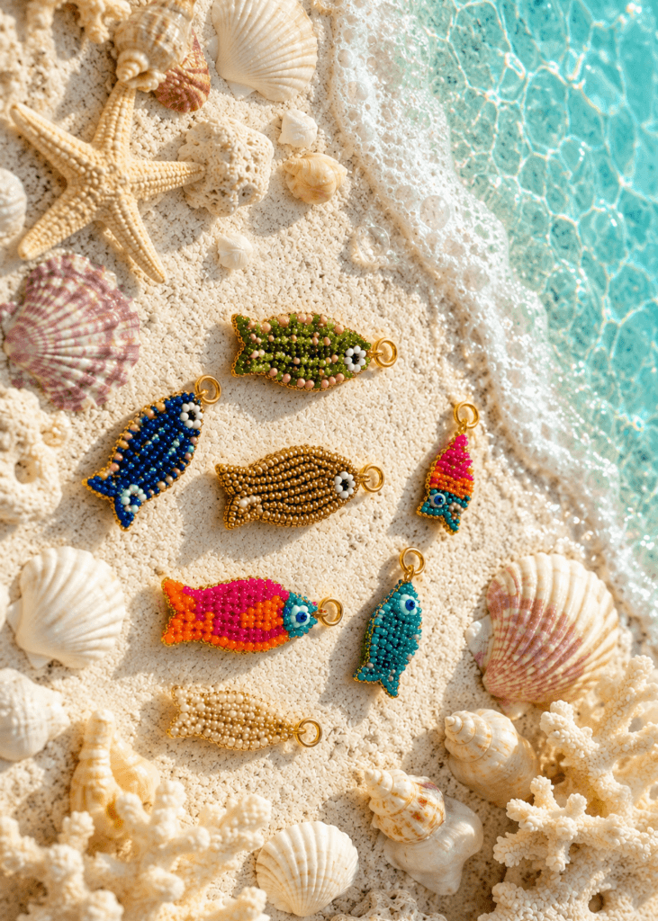 5 7 Fish Tail Bead Charms