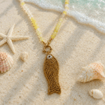 Fish Tail Stone Necklace Yellow Aspect Ratio 340 340