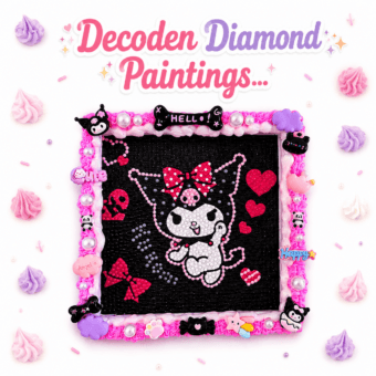 Sanrio Decoden Diamond Art Framed Paintings