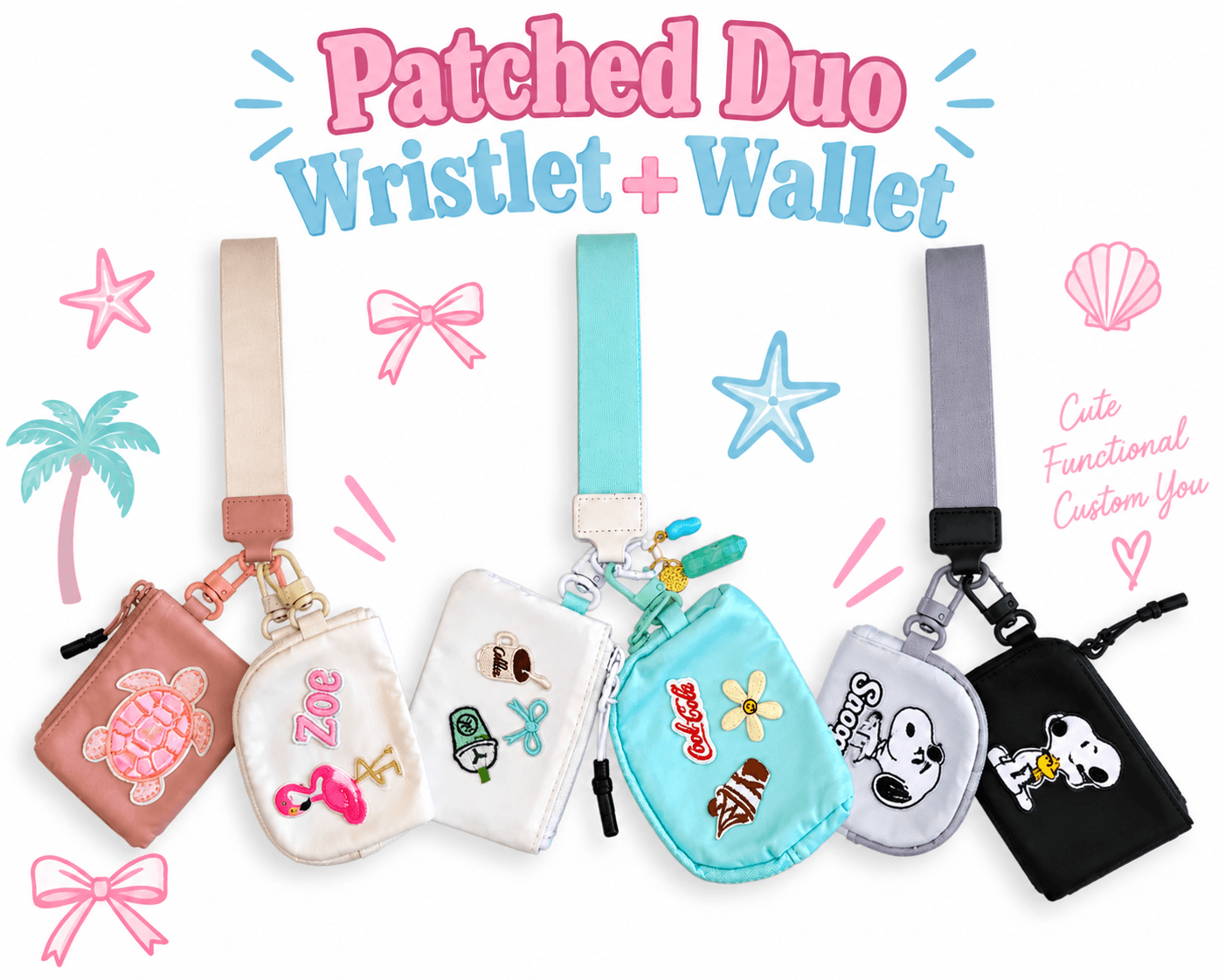 5 4 Patched Wristlet And Wallet Duo