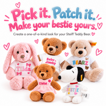 A La Carte (NEW): Patch-a-Plush Steiff Teddy Bear