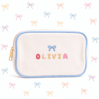A La Carte: Personalized Canvas Makeup Bag (Medium)