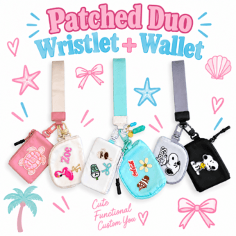 A La Carte (NEW): Patchable, Charmable Wristlet & Pouch Set
