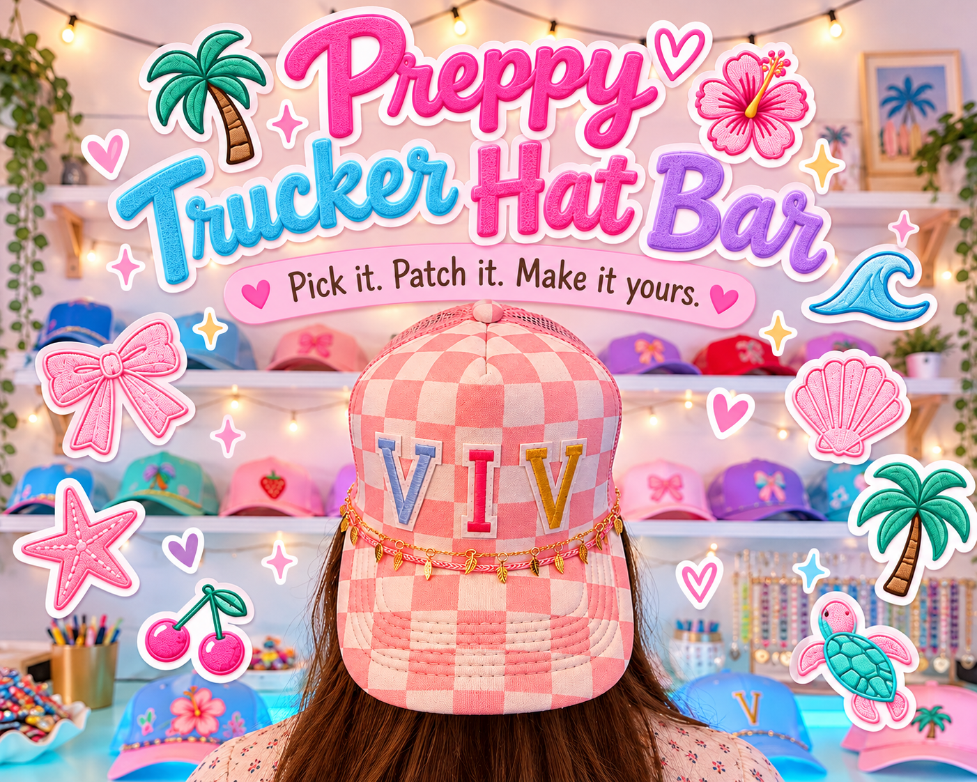 5 4 Preppy Trucker Hat Bar Showcase