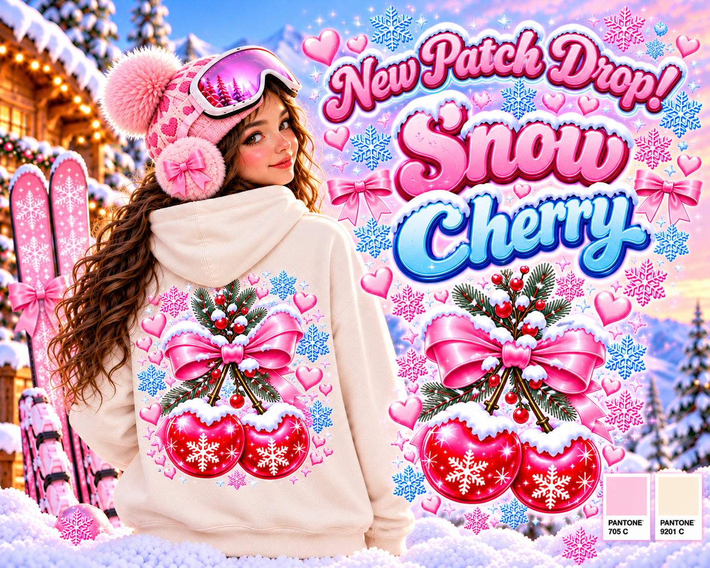 5 4snow Cherry Winter Patch Drop