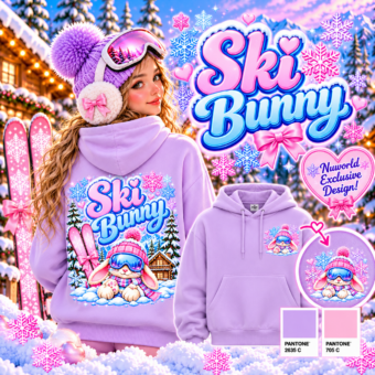 A La Carte: Ski Bunny Custom Patch Hoodie (100% Cotton)