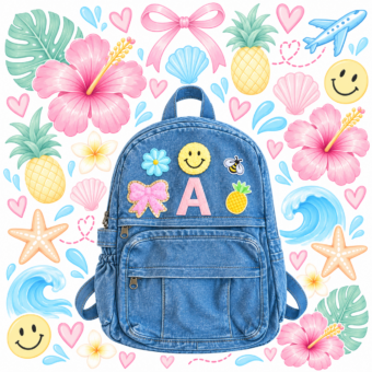A La Carte (NEW): Preppy & Patched Backpack